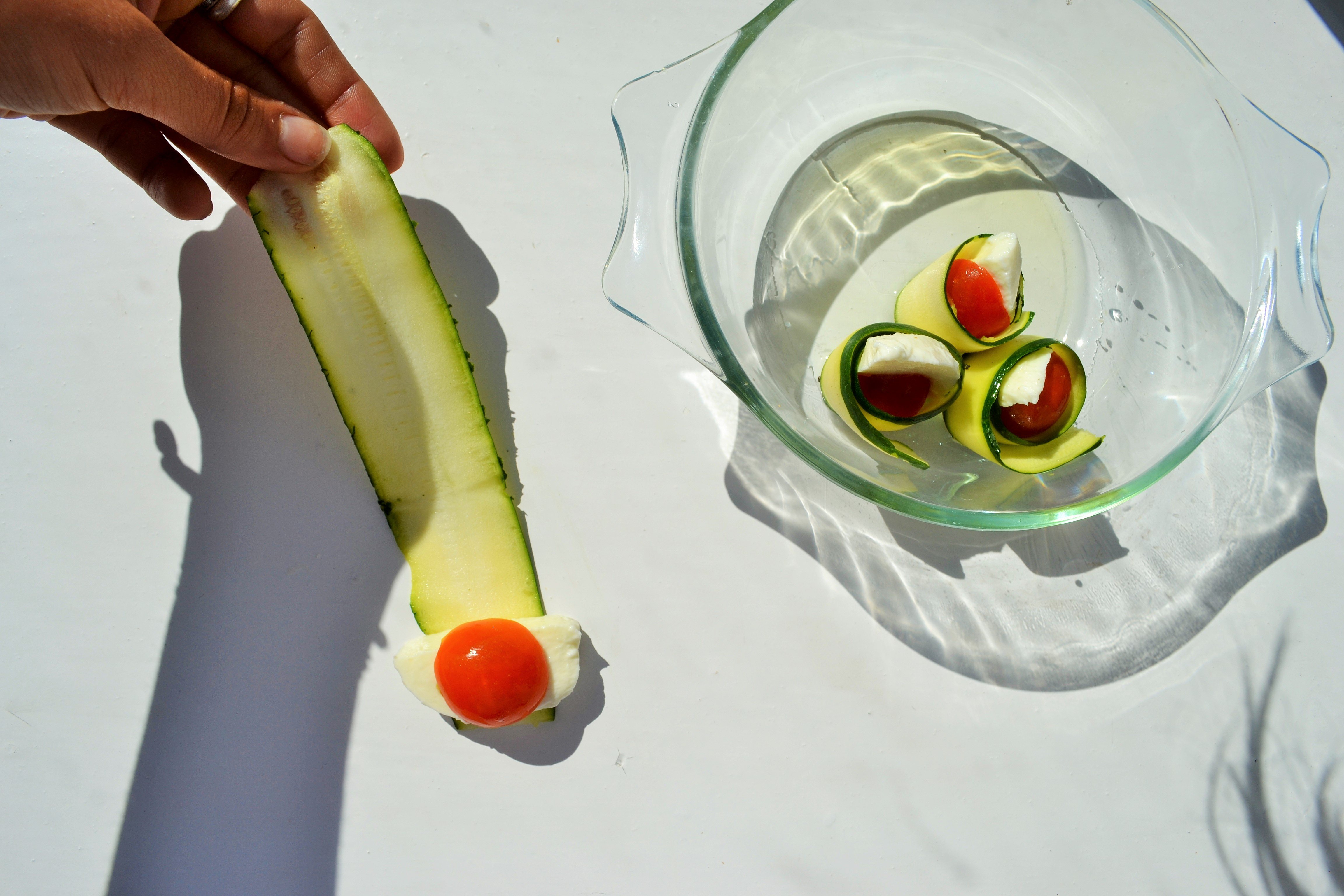 Courgettes Tomato and Mozzarella 