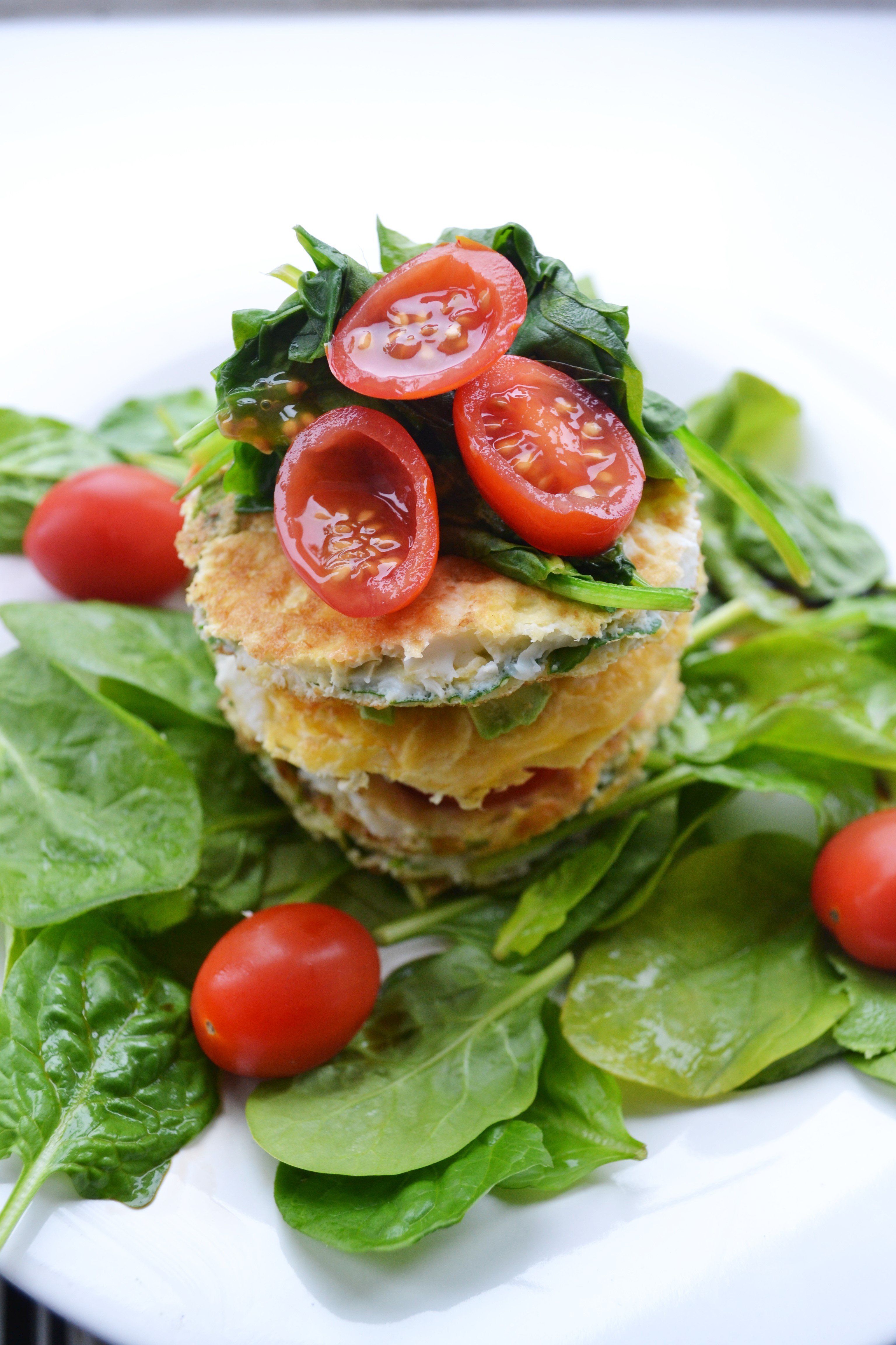 Healthy Looking Omelette Stack