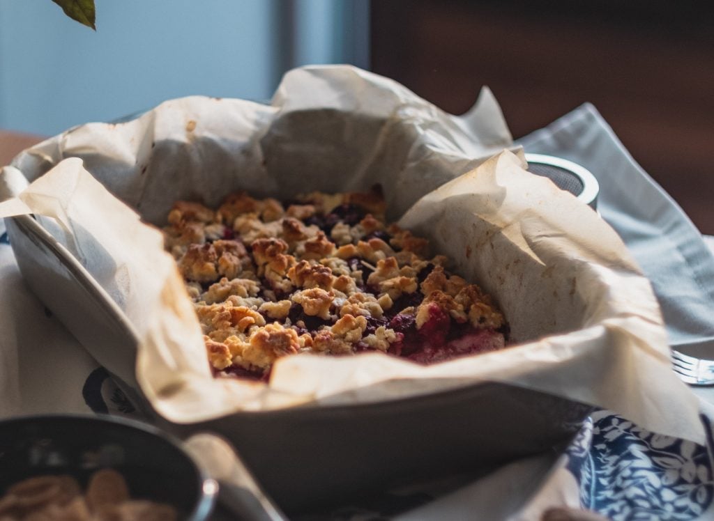 Apple & Cherry crumble- Vegan and Gluten free crumble