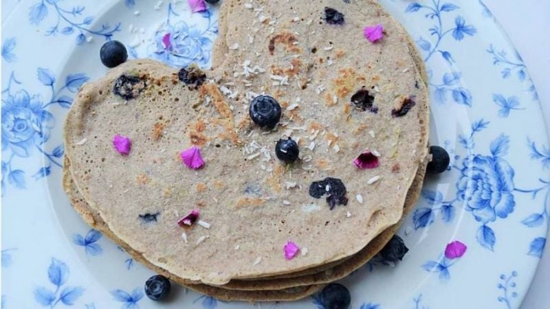 blueberry & buckwheat pancakes- Gluten free pancakes