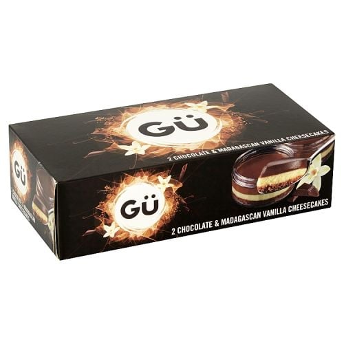 GU Free From Chocolate & Vanilla Cheesecakes- Vegan & gluten free