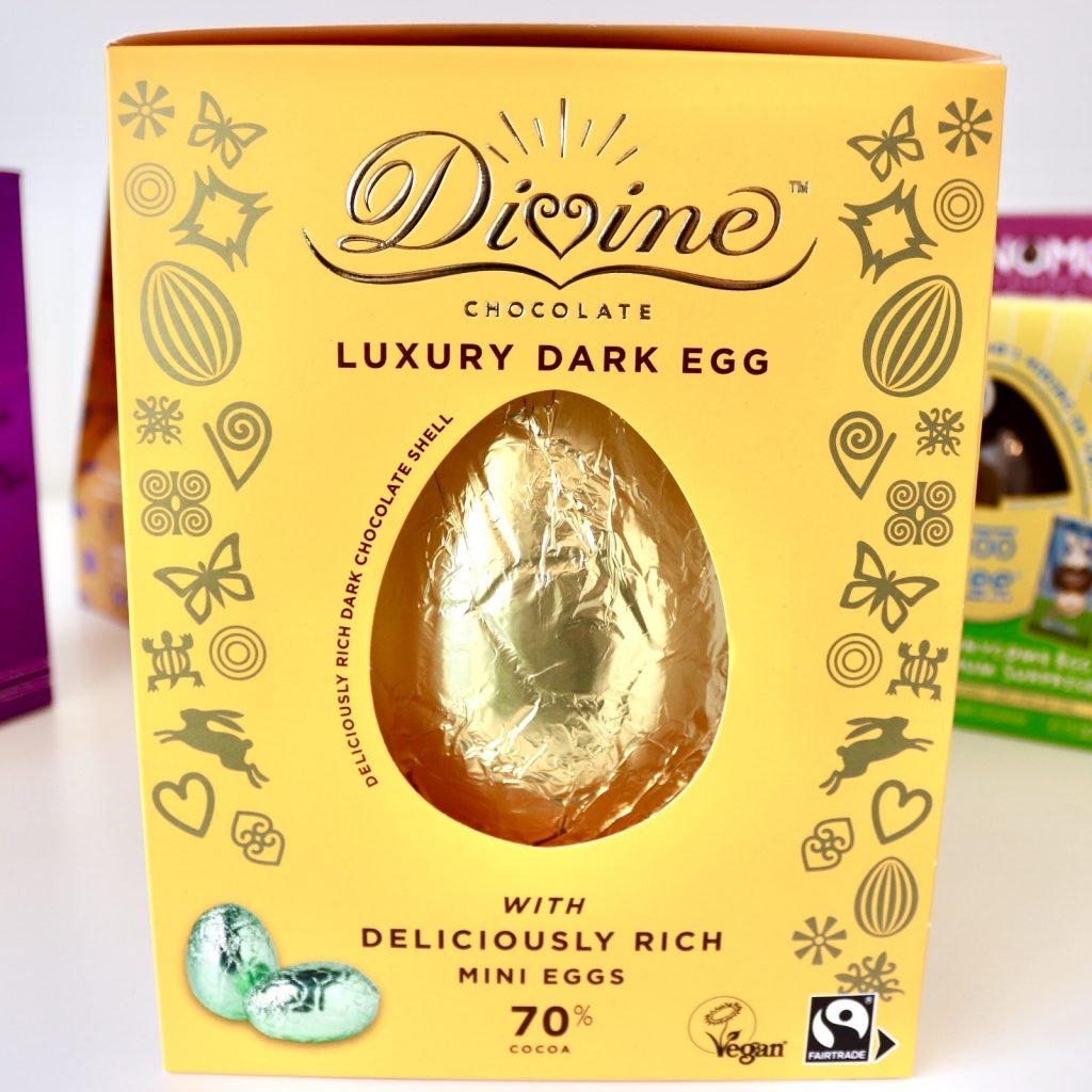 Divine Chocolate Luxury Dark Egg with Mini Eggs