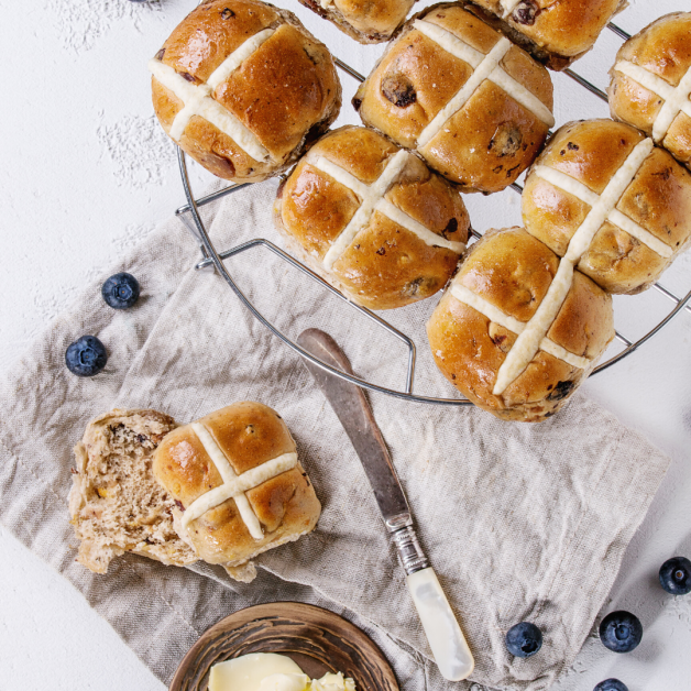 gluten free and vegan hot cross buns