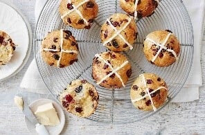 gluten free and vegan hot cross buns