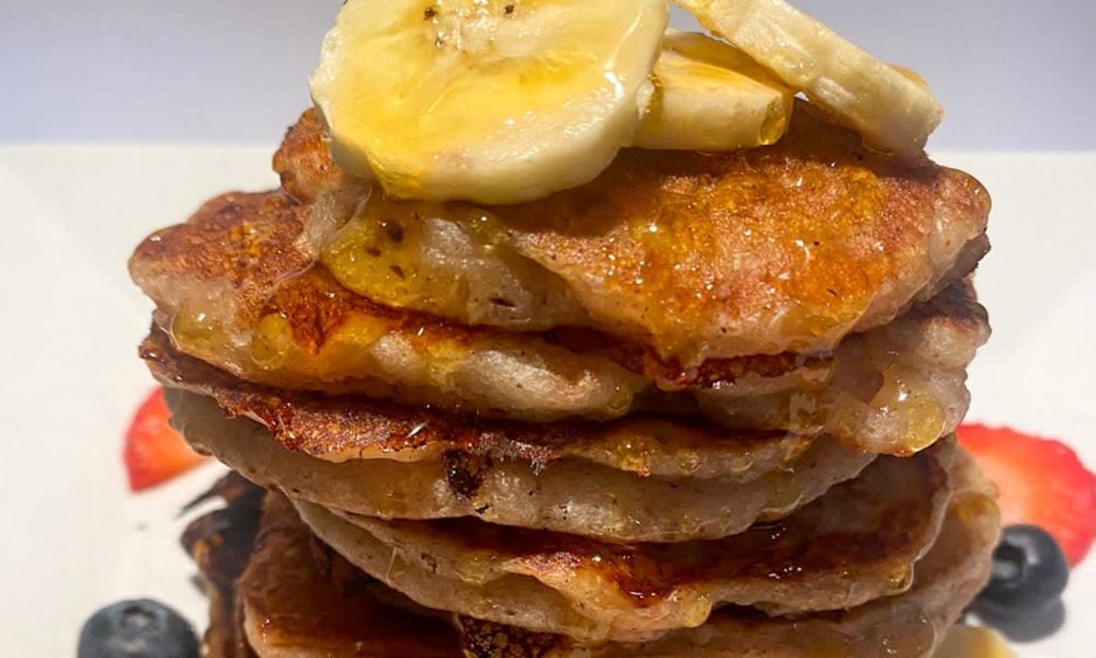 Vegan banana pancakes