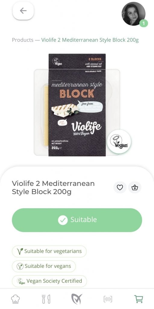 Violife Mediterranean Style Block on LiberEat App