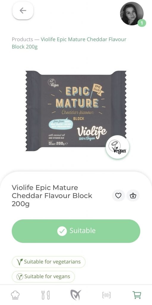 Violife Epic Mature Cheddar Flavour Block On LiberEat App