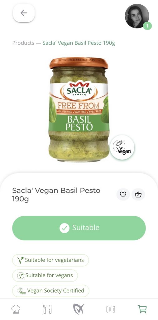Sacla Vegan Basil Pesto On LiberEat App