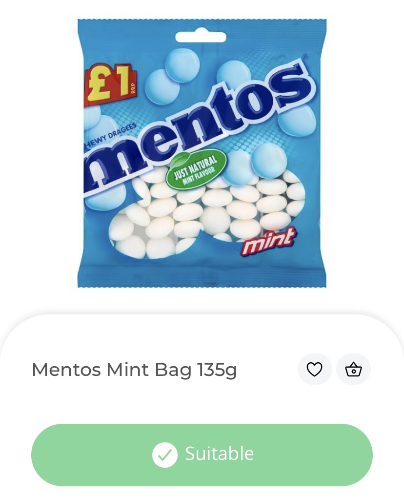 mentos gluten-free sweets