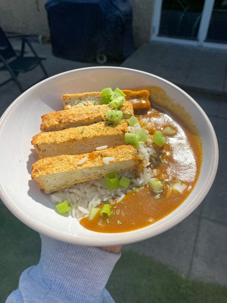 vegan tofu katsu curry