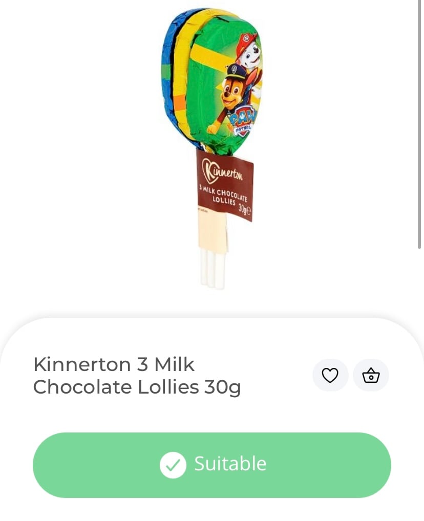 Kinnerton nut free chocolate