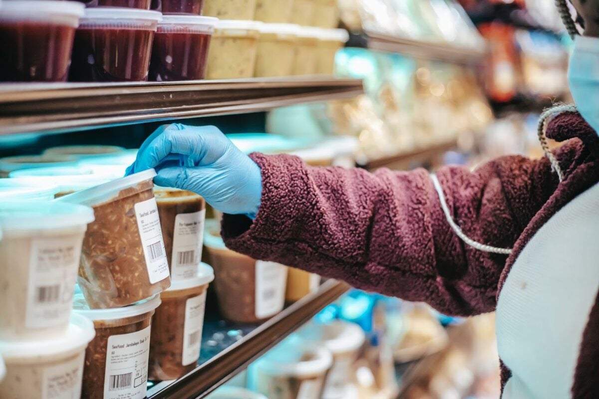 Food displayed in aisle