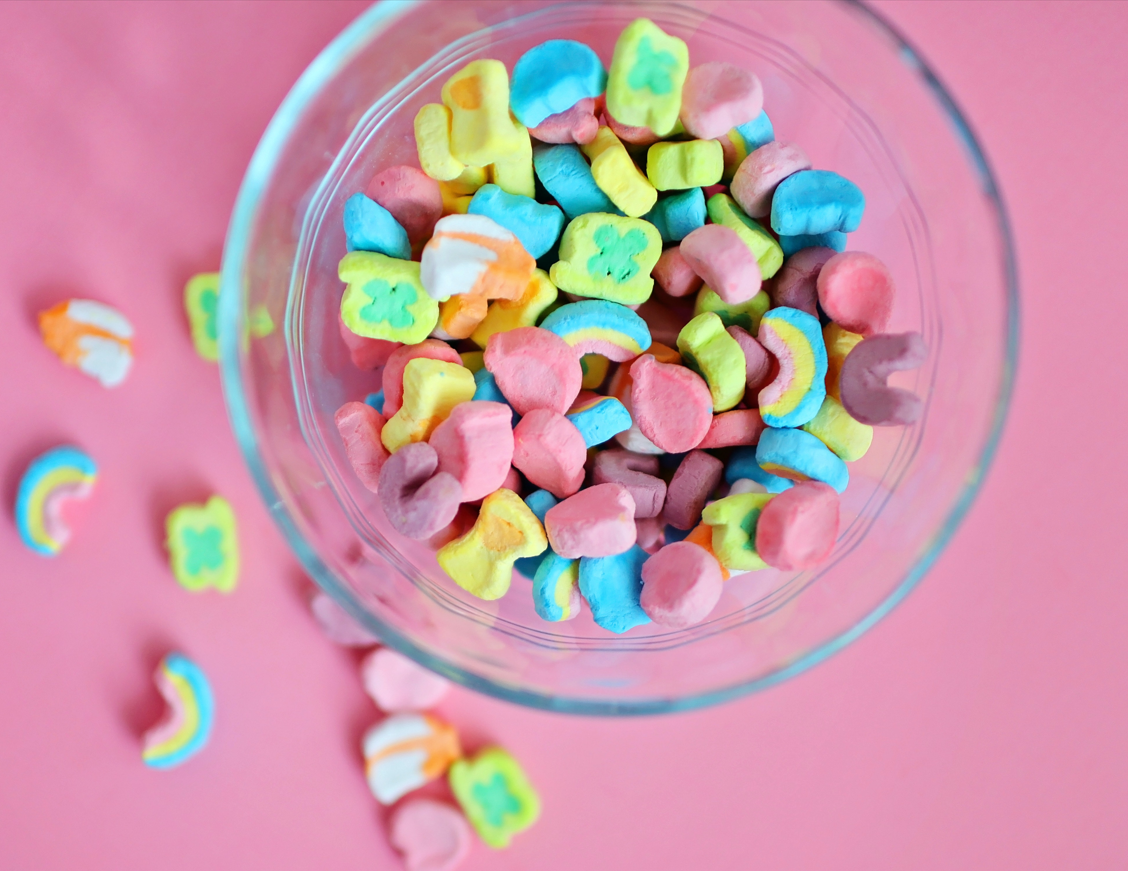 Jar of Colourful Marshmallows