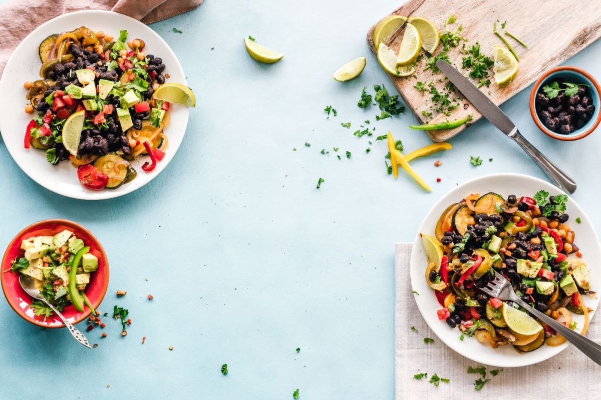 Picture of food dishes on a table